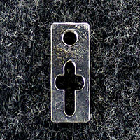 Pewter Rectangular Tag with Cross Cutout Main Image