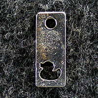 Pewter Rectangular Tag with Rubber Duck Cutout Main Image