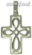 Square silver knot Cross on a bootlace Main Image