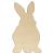 Main Image White No Hole Image Rabbit Sitting Front Faceing Plain 