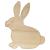 Main Image White No Hole Image Rabbit Cute Sitting Side View