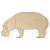 Main Image White No Hole Image Hippopotamus Standing Side