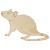 Main Image White No Hole Image Rat Curly Tail Rat Side on Looking Up