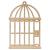 White Image Domed Birdcage Vintage