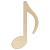 Main Image White No Hole Image Music Note Quaver Eighth Standard Range