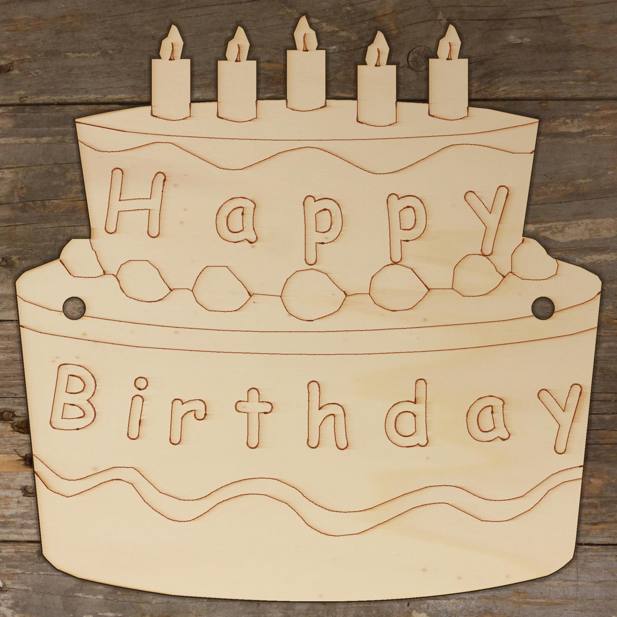 Image 2C Birthday Cake With 5 candles