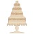 Main Image White No Hole Image Wedding Cake 4 Tiers with a Heart on Top