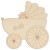Main Image White No Hole Image Vintage Pram