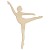 Main Image White No Hole Image Ballerina Silhouette Position Arabesque