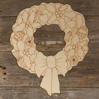 Christmas Holly Wreath with Bow Main Image