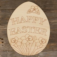 Easter Egg with Happy Easter Text Main Image