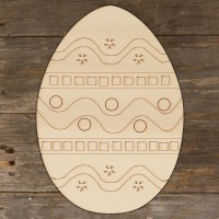 Easter Egg with Decorative Flower Patten Main Image