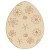 Main Image White No Hole Image Easter Egg with Garden Flower Patten
