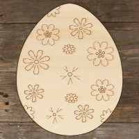 Easter Egg with Garden Flower Patten Main Image