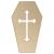 Main Image White No Hole Image Coffin with a Cross Cutout