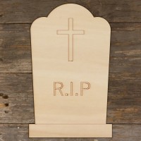 Grave Stone Scalloped RIP Cross Main Image