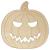 Main Image White No Hole Image  Scary Pumpkin Face