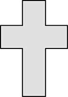 Cross Standard Plain Square Corners Main Image