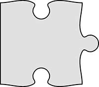 Standard Jigsaw Pieces - Edge Out Main Image